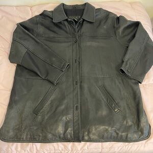 Women 3x Black Leather Jacket